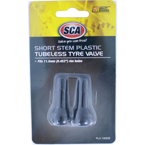 SCA Tubeless Tyre Valve - Plastic, Short Stem, 2 Piece, , scanz_hi-res