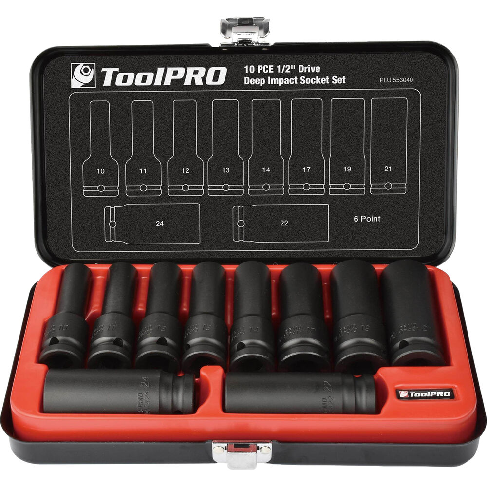 ToolPRO Impact Deep Socket Set 1/2\