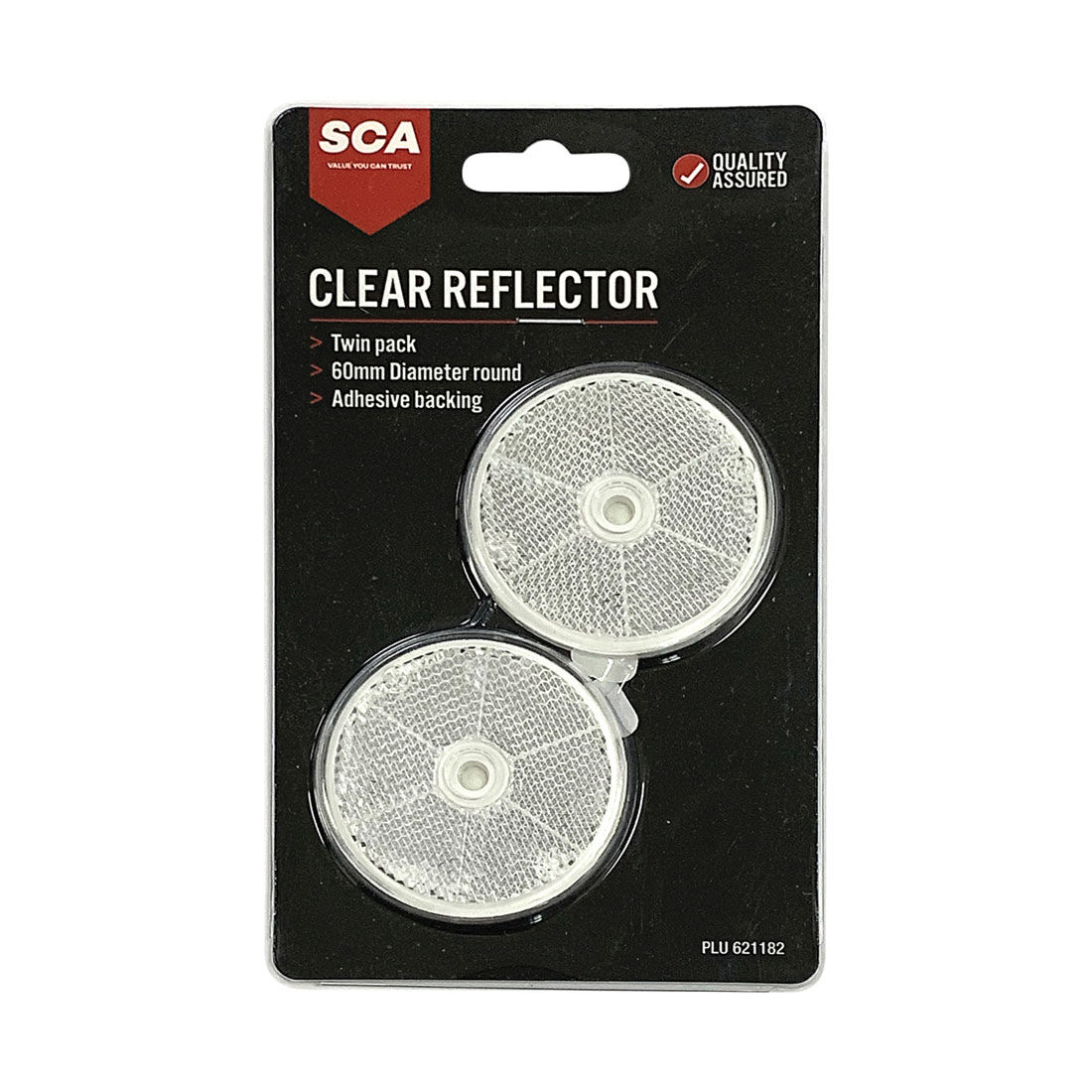 SCA Reflector Twin Pack Round Clear 60mm, , scanz_hi-res
