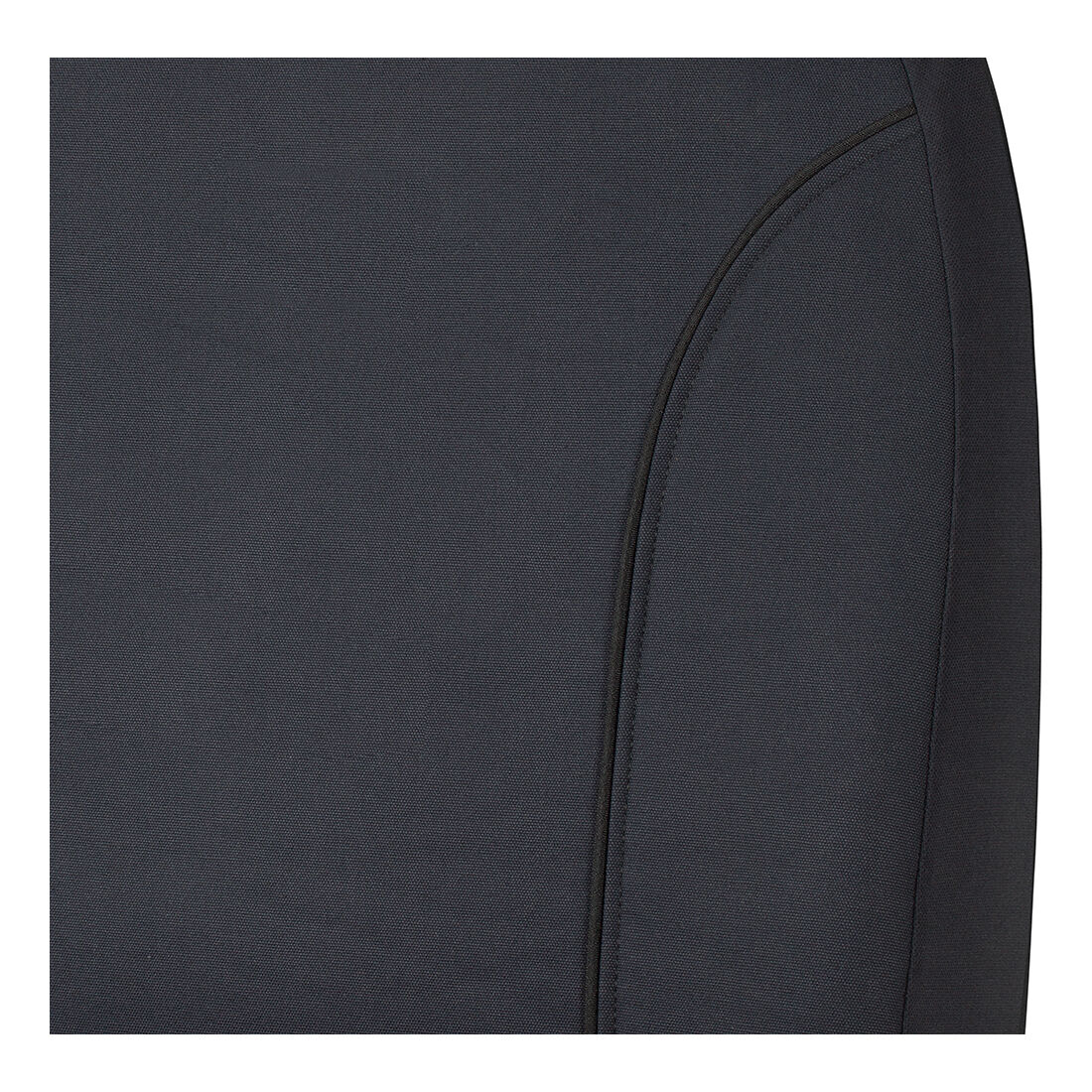 Ridge Ryder Canvas Ute Seat Covers Charcoal/Black Piping Adjustable Headrests Front (with cut out) 401SAB, , scanz_hi-res