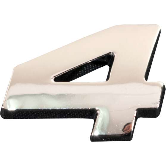 SCA 3D Chrome Badge Number 4, , scanz_hi-res