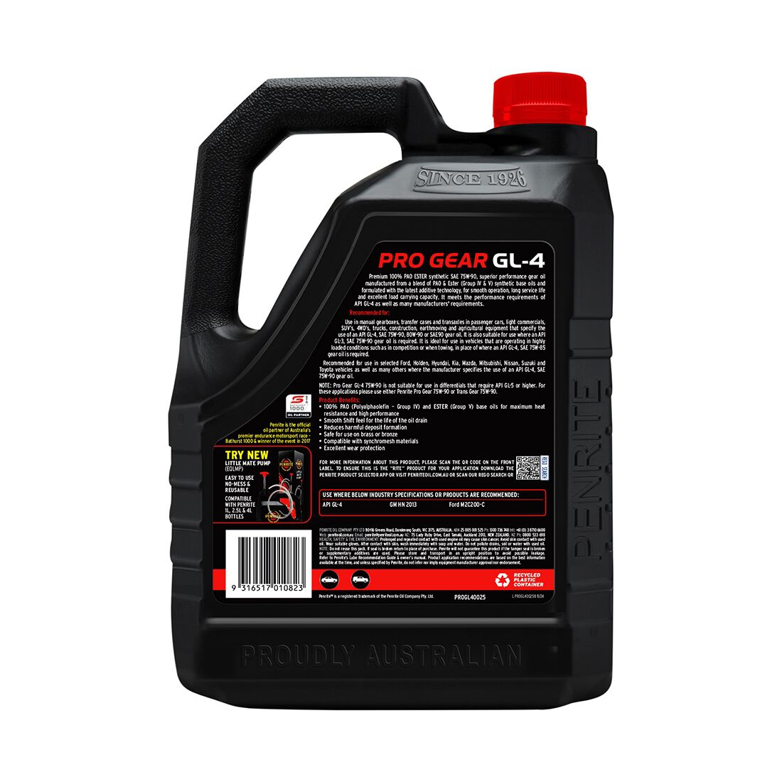 Penrite Pro Gear Oil - GL-4 75W-90  2.5 Litre, , scanz_hi-res