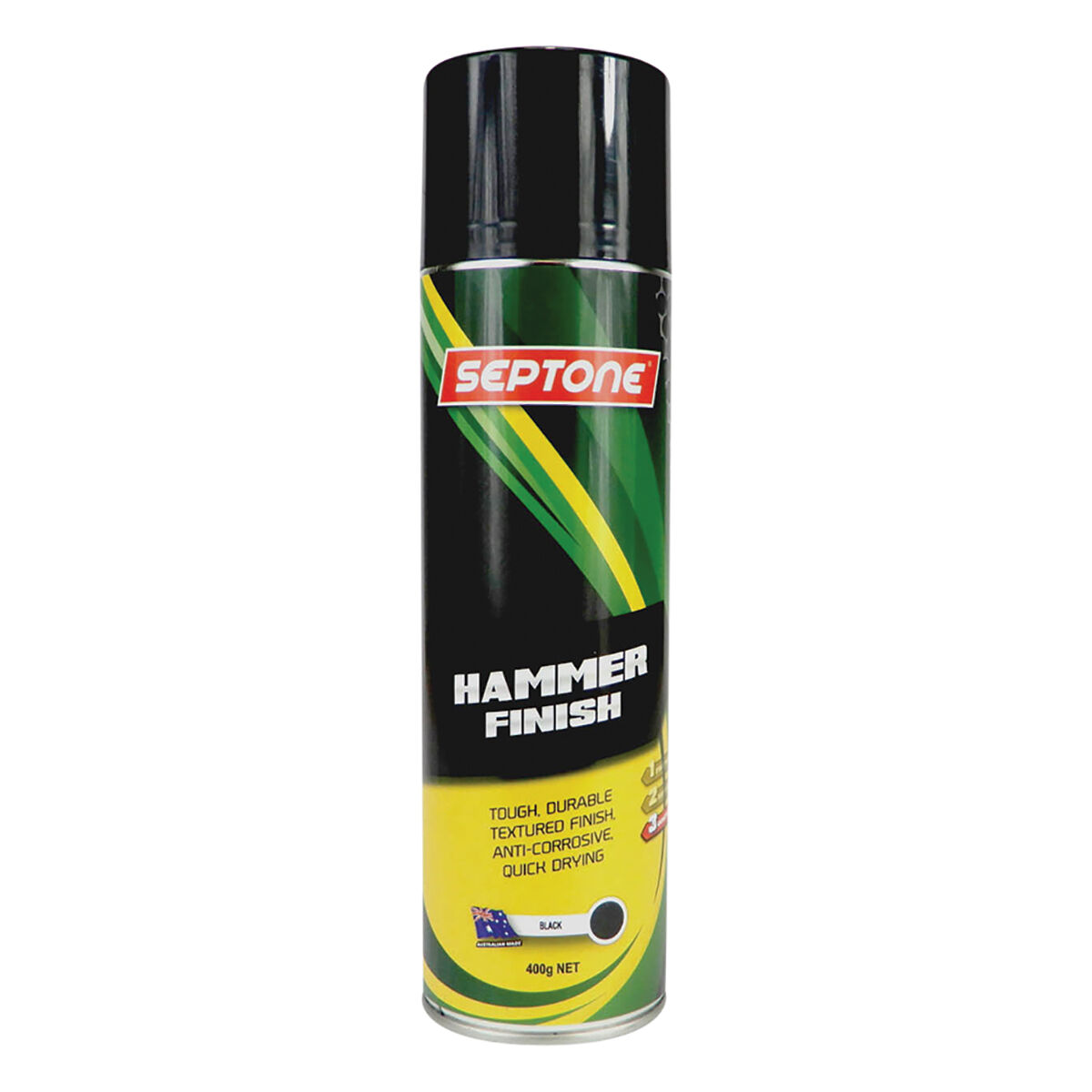 Septone Hammer Finish Paint Metallic Black 400g Supercheap