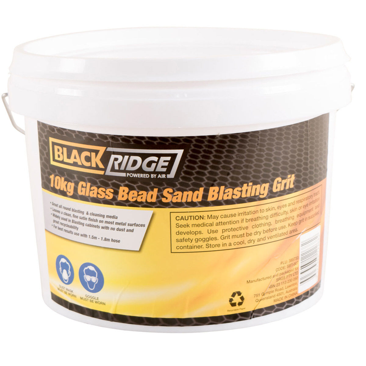 Blackridge Glass Bead Sand Blasting Grit 10kg, , scanz_hi-res