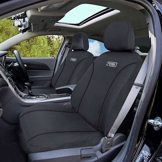 Ridge Ryder Canvas Seat Covers Charcoal/Black 30SAB, , scanz_hi-res