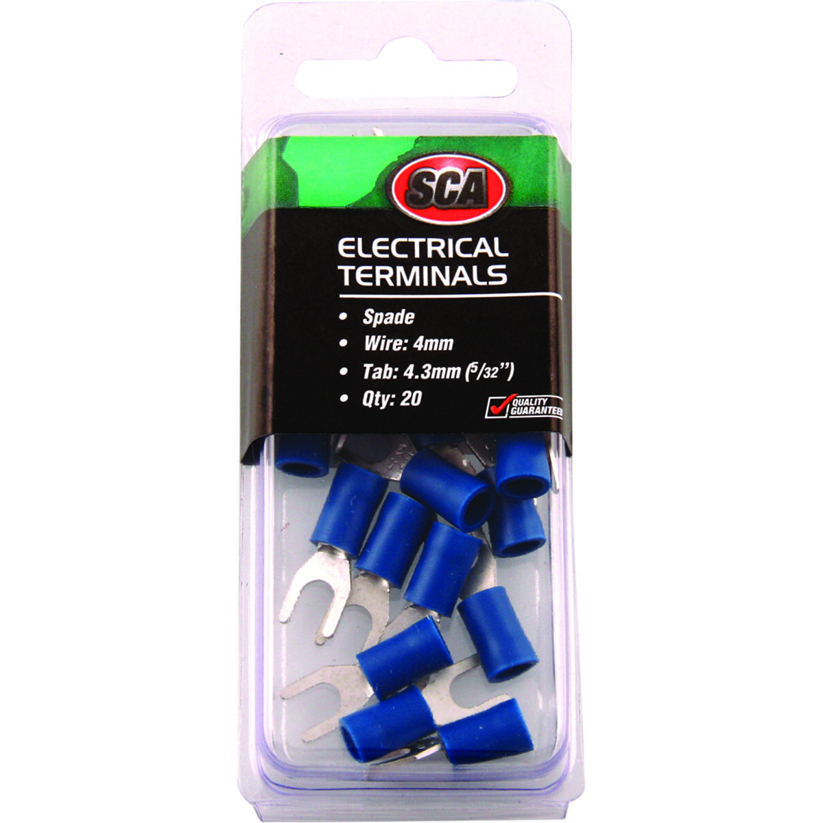 SCA Electrical Terminals - Spade, 4.3mm Blue, 20 Pack, , scanz_hi-res