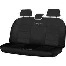 R.M.Williams Woven Seat Covers Black Adjustable Headrests Size 06H Rear Seat, , scanz_hi-res