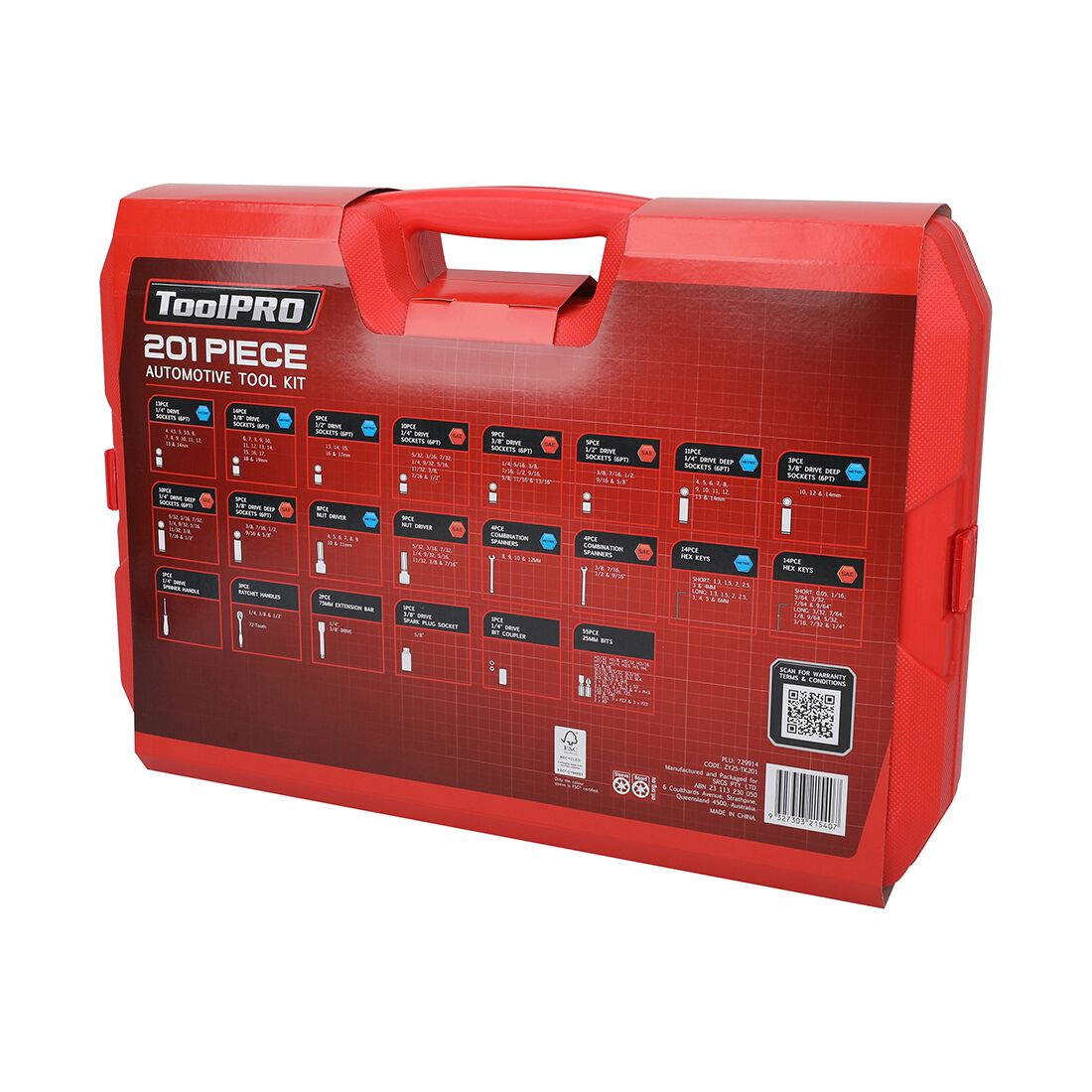 ToolPRO Automotive Tool Kit 201 Piece, , scanz_hi-res