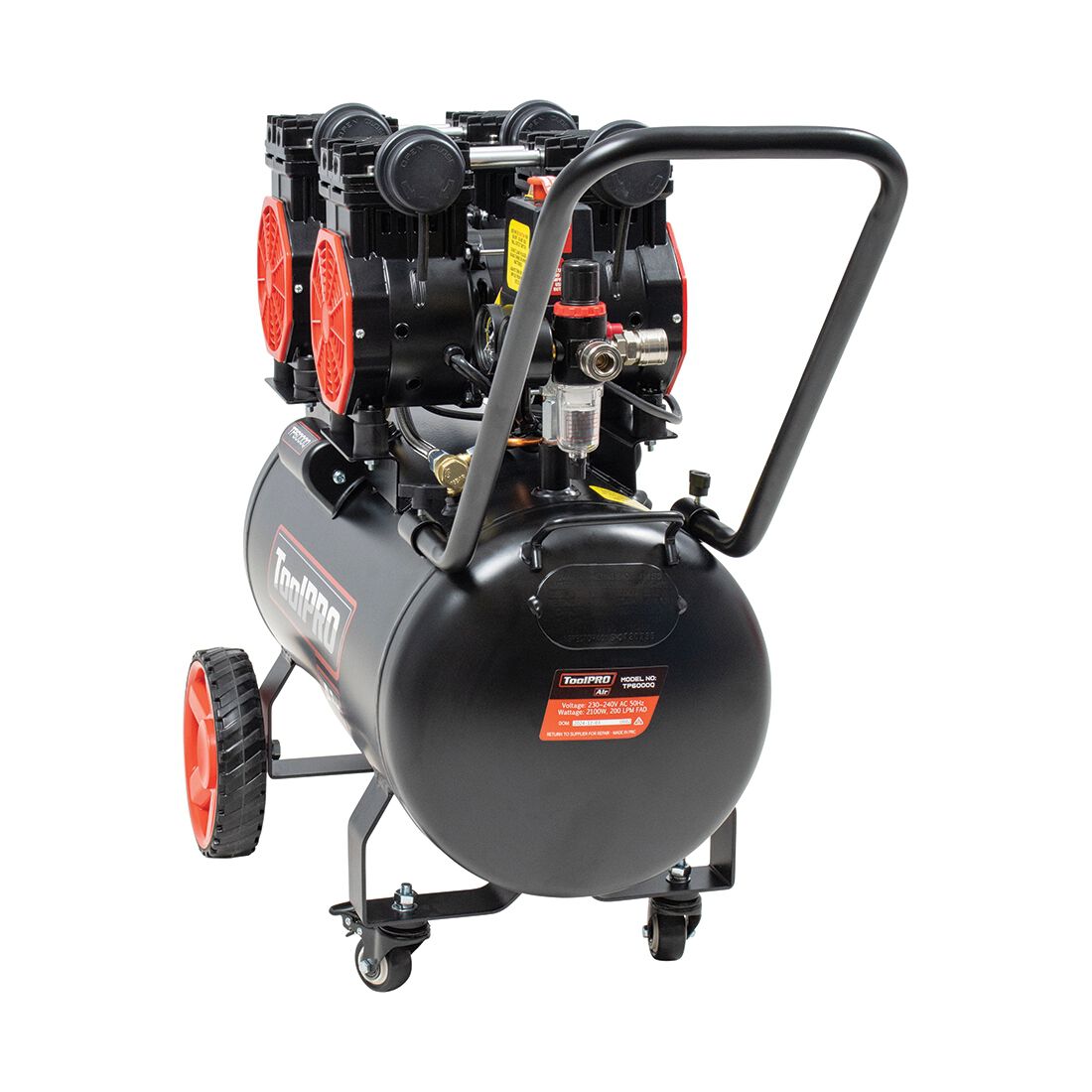 ToolPRO Air Compressor Silenced 2.75HP 50 Litre tank, , scanz_hi-res
