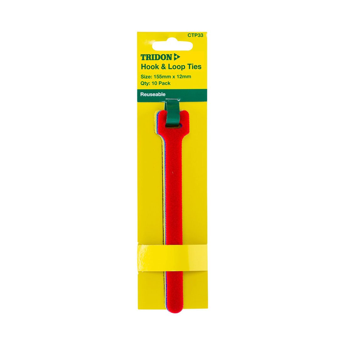 Tridon Reusable Loop Tie Pack, Assorted Colours, 155mm x 12mm, 10 Pack - CTP33, , scanz_hi-res