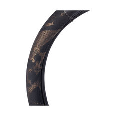 SCA Steering Wheel Cover Leather Look/PVC Black/Gold 380mm Diameter, , scanz_hi-res