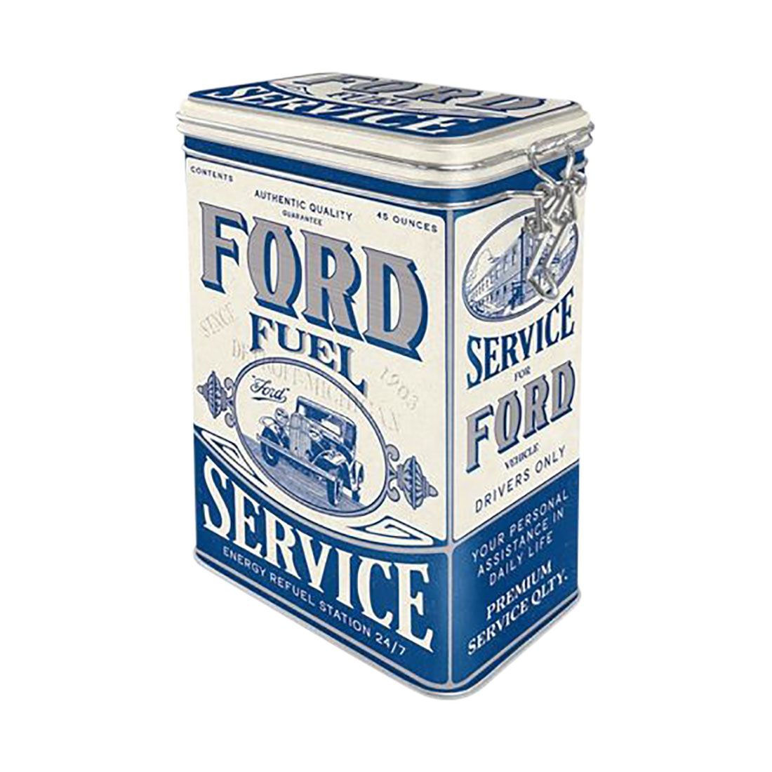 Nostalgic-Art Clip Top Tin Box - Ford - Fuel & Service, , scanz_hi-res
