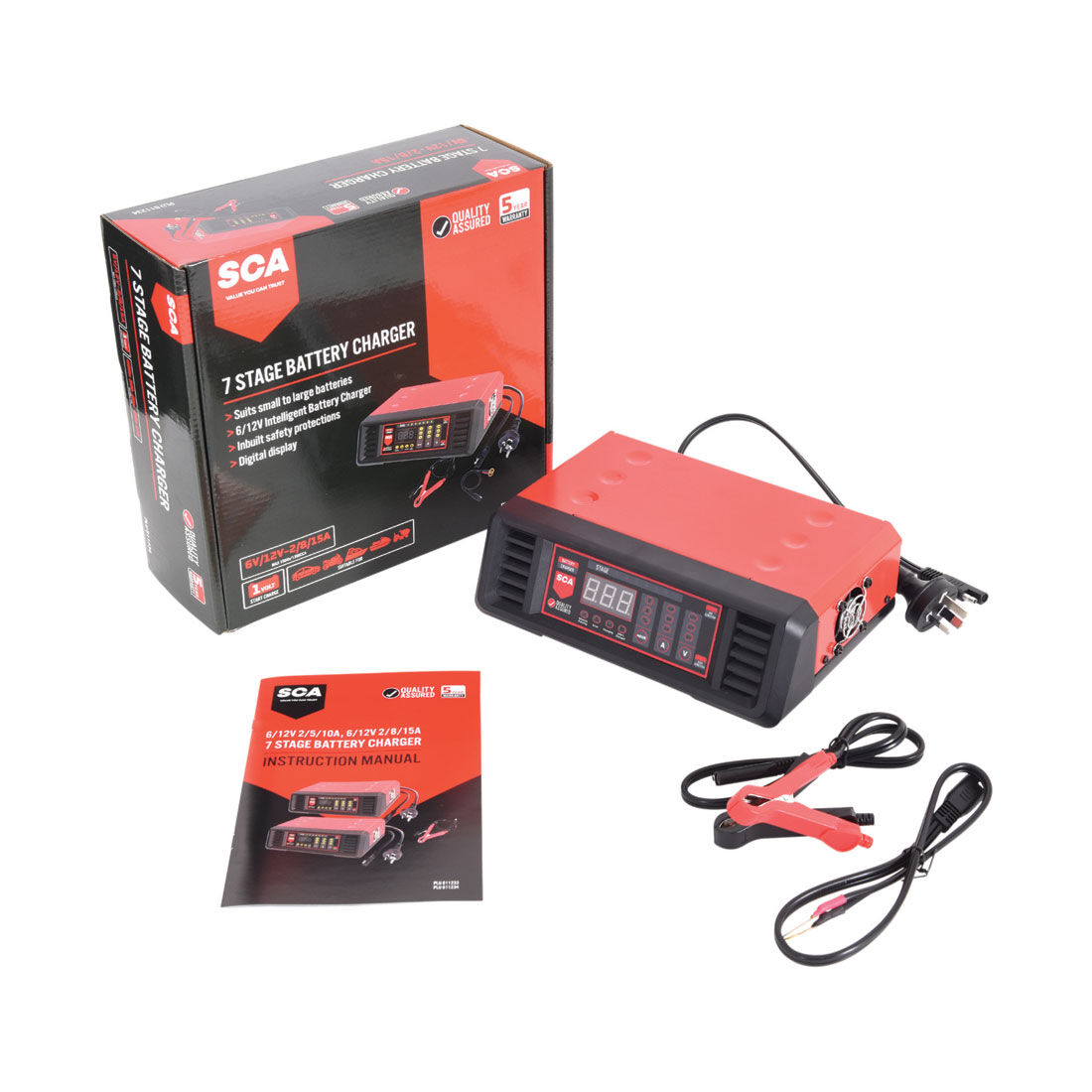 SCA 7 Stage Battery Charger 6/12V 2/8/15 Amp, , scanz_hi-res