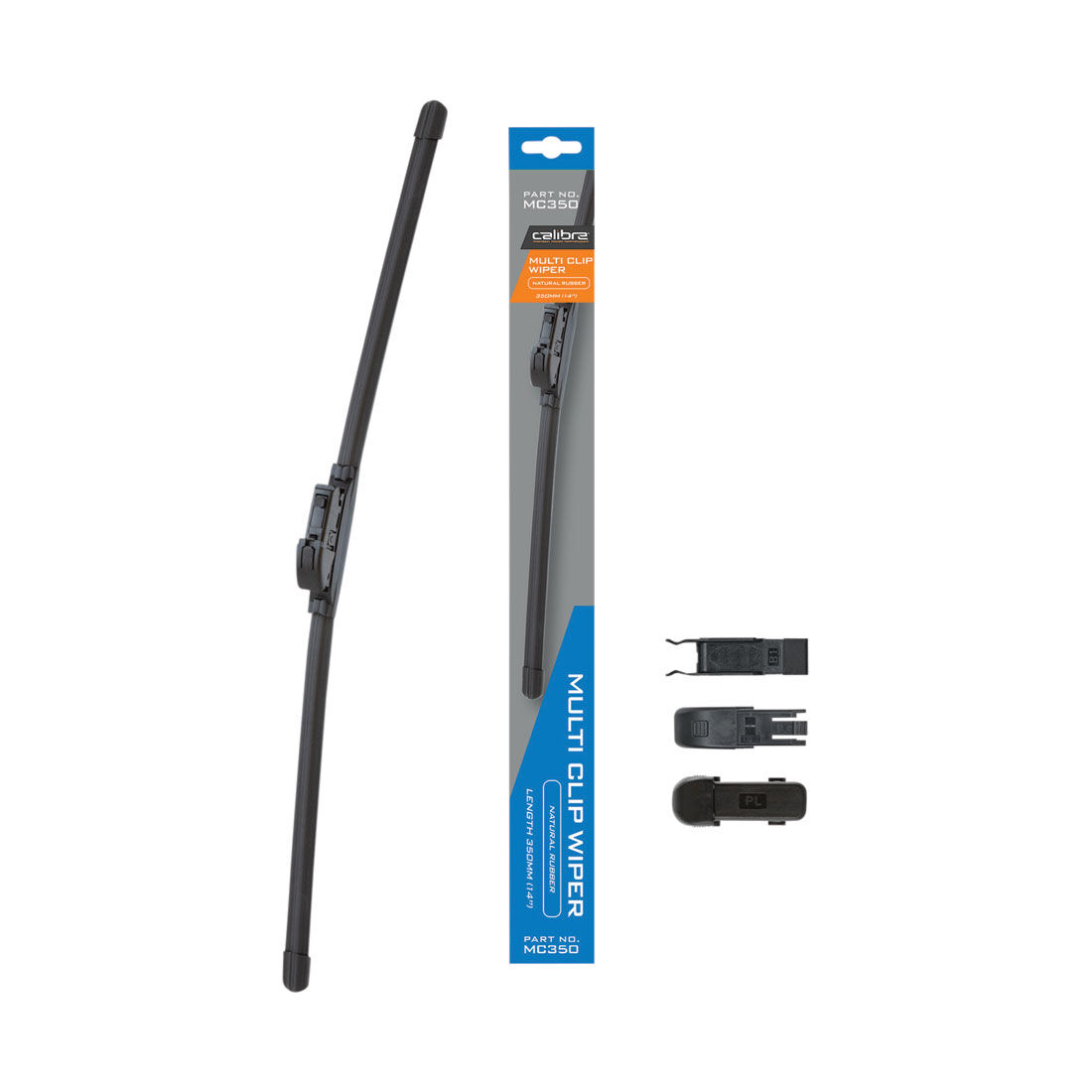 Calibre Multi-Clip Wiper Blade 350mm (14") Single - MC350, , scanz_hi-res