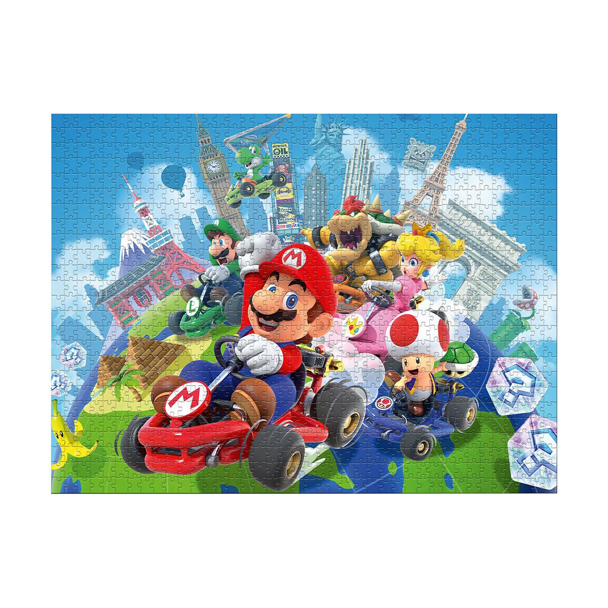 Mario Kart "Around The World" 1000 Piece Puzzle, , scanz_hi-res