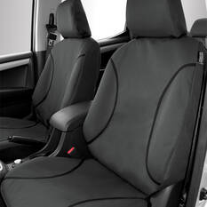 Tradies Canvas Ready Made Seat Covers Front Pair Grey suits Triton, , scanz_hi-res