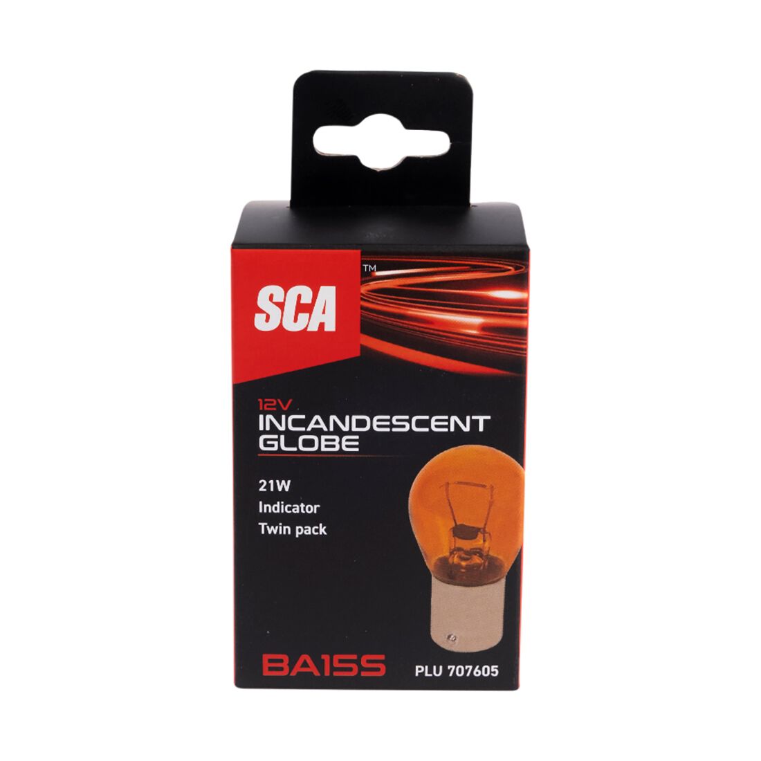 SCA Incandescent Globe - PY21W 12V 21W - 2 Pack, , scanz_hi-res