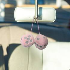 Juicy Couture Fluffy Dice - Pink, , scanz_hi-res