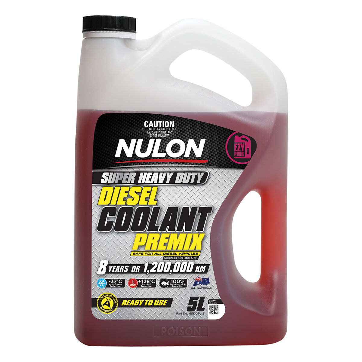 Nulon Red Heavy Duty Diesel Coolant Premix - 5 Litres, , scanz_hi-res