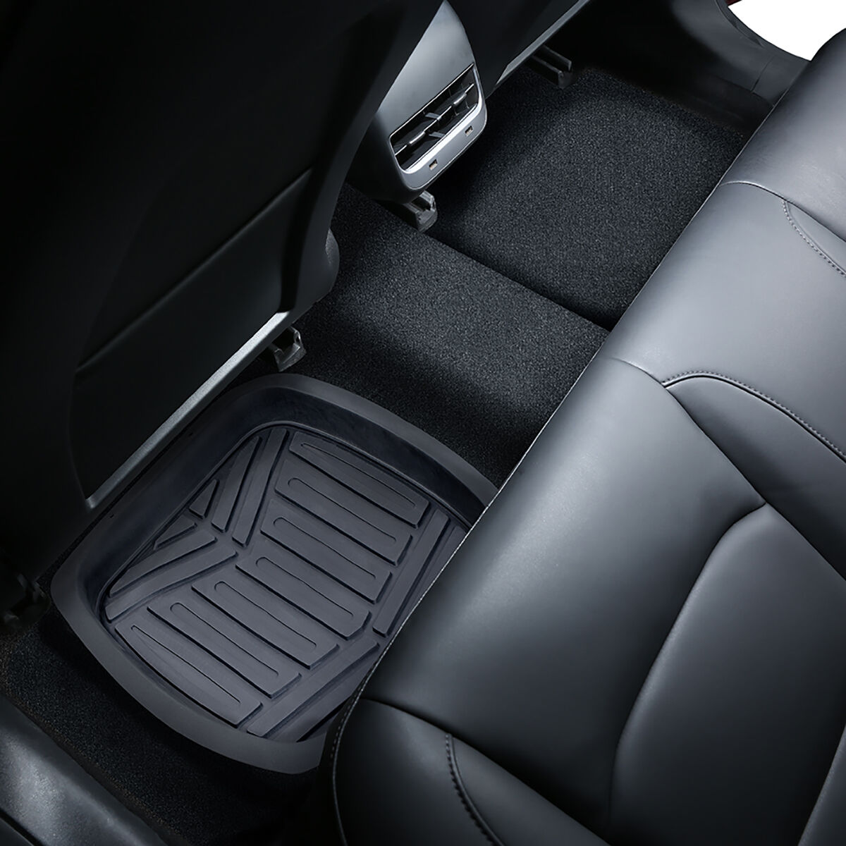 Ridge Ryder Deep Dish PVC Car Floor Mats - Rear Pair, Black, , scanz_hi-res