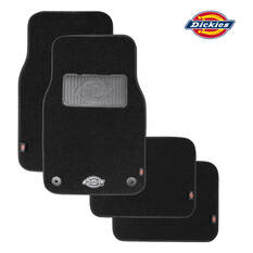 Dickies Carpet OG Black/White Logo Floor Mats Black Set of 4, , scanz_hi-res