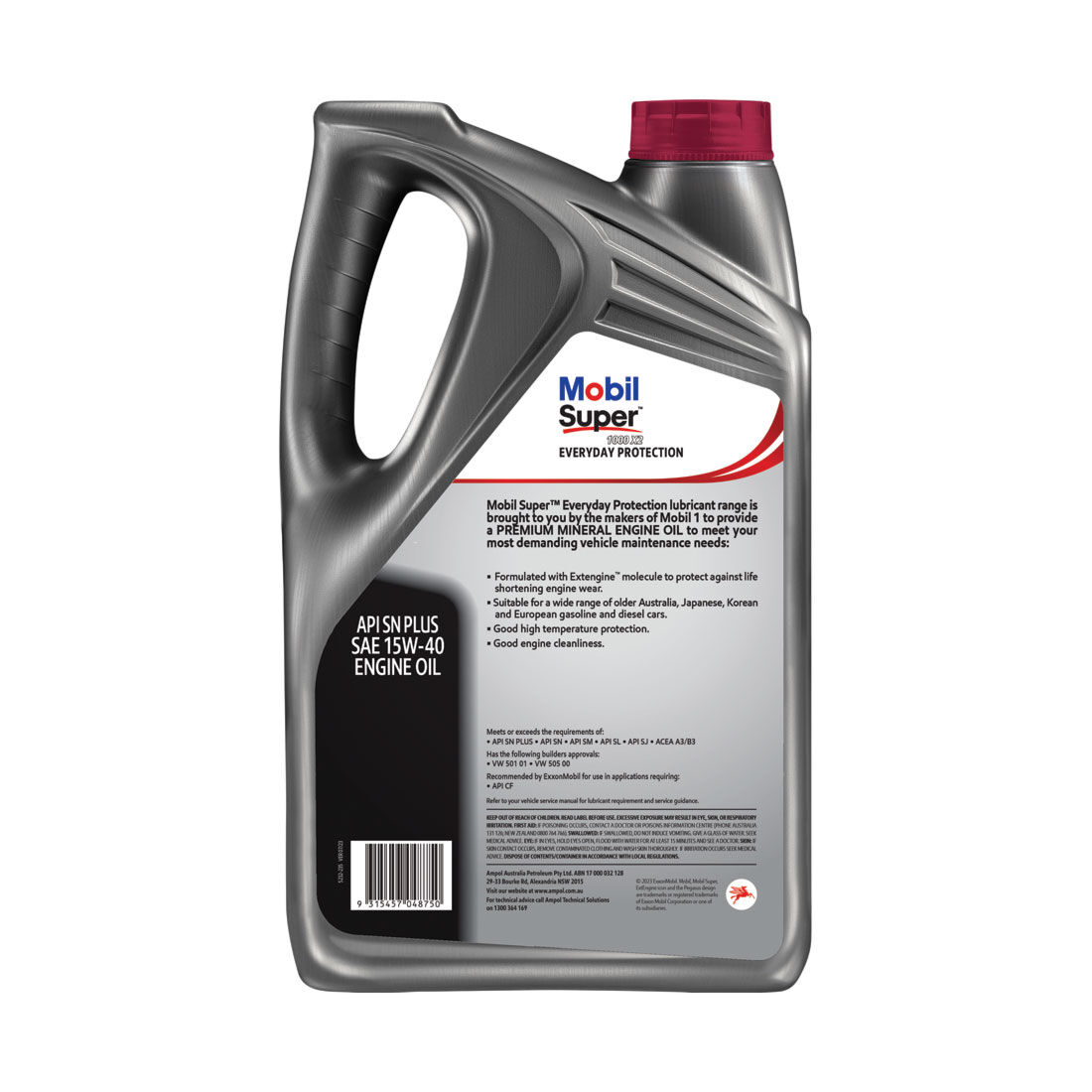 Mobil Super Everyday Protection X2 15W-40 Engine Oil 5 Litre, , scanz_hi-res