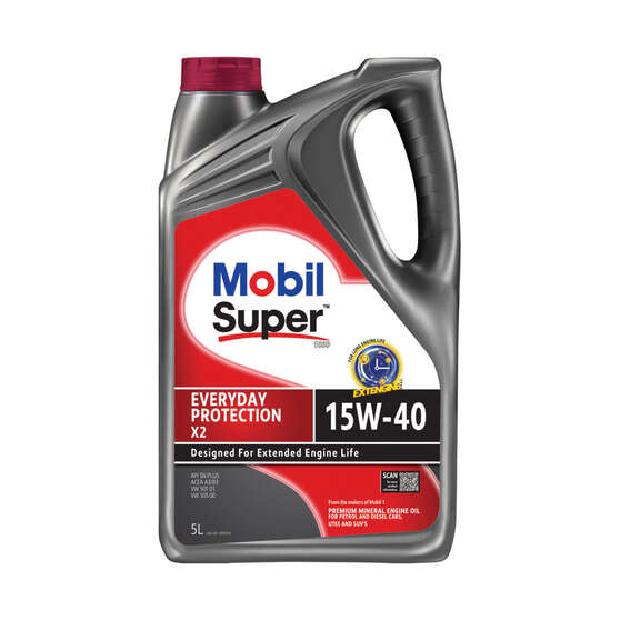 Mobil Super Everyday Protection X2 15W-40 Engine Oil 5 Litre, , scanz_hi-res