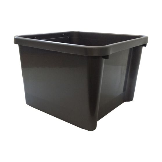 Plastic Storage Bin Charcoal 30 Litre