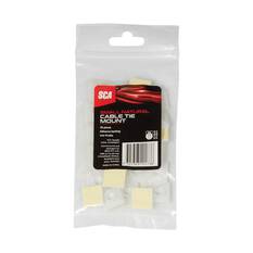 SCA Cable Tie Mounts Small, 25 Pack, White, , scanz_hi-res