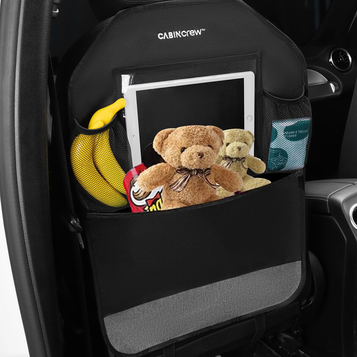 Cabin Crew Kids Repreve Scuff Protector & Organiser Black/Grey, , scanz_hi-res