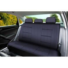 SCA Leather Look Seat Covers - Black, Built-In Headrestss, Size 06H, Rear Seat, , scanz_hi-res
