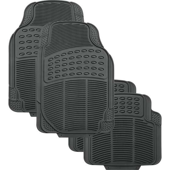 SCA Defend PVC Car Floor Mats - Set of 4, Grey, , scanz_hi-res
