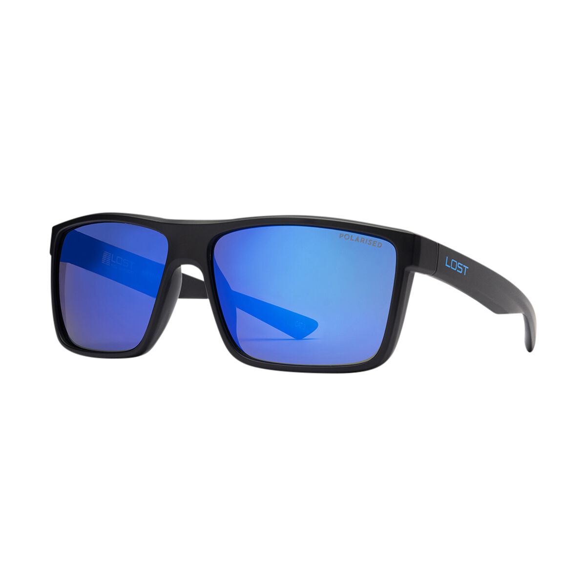 LOST Sunglasses Vegas Blue Mirror Polarised Matt Black, , scanz_hi-res