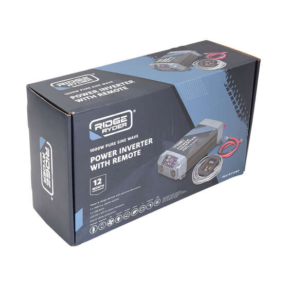 Ridge Ryder Pure Sine Wave Power Inverter 1000W, , scanz_hi-res