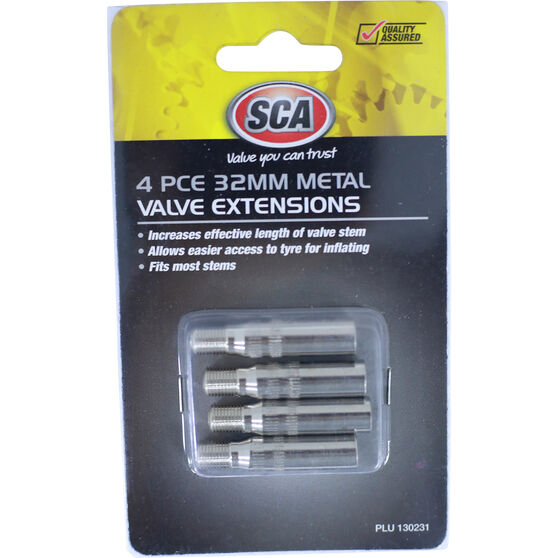 SCA Valve Extensions - Metal, 32mm, 4 Piece, , scanz_hi-res
