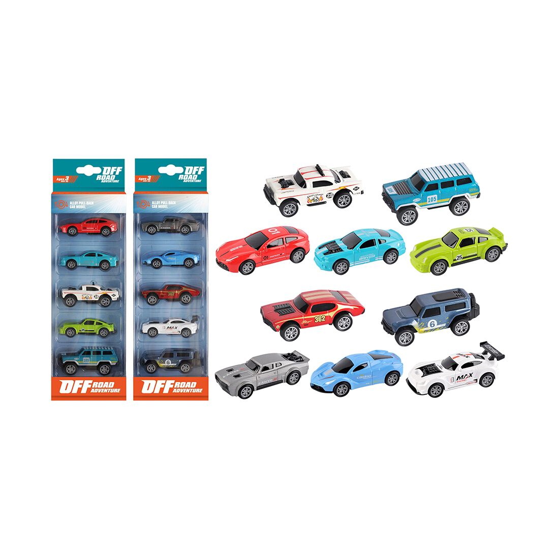Alloy Pull Back Cars Set 5 Pack, , scanz_hi-res
