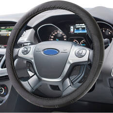 Dickies Polyester OG Black/White Logo Steering Wheel Cover Black 380mm Diameter, , scanz_hi-res