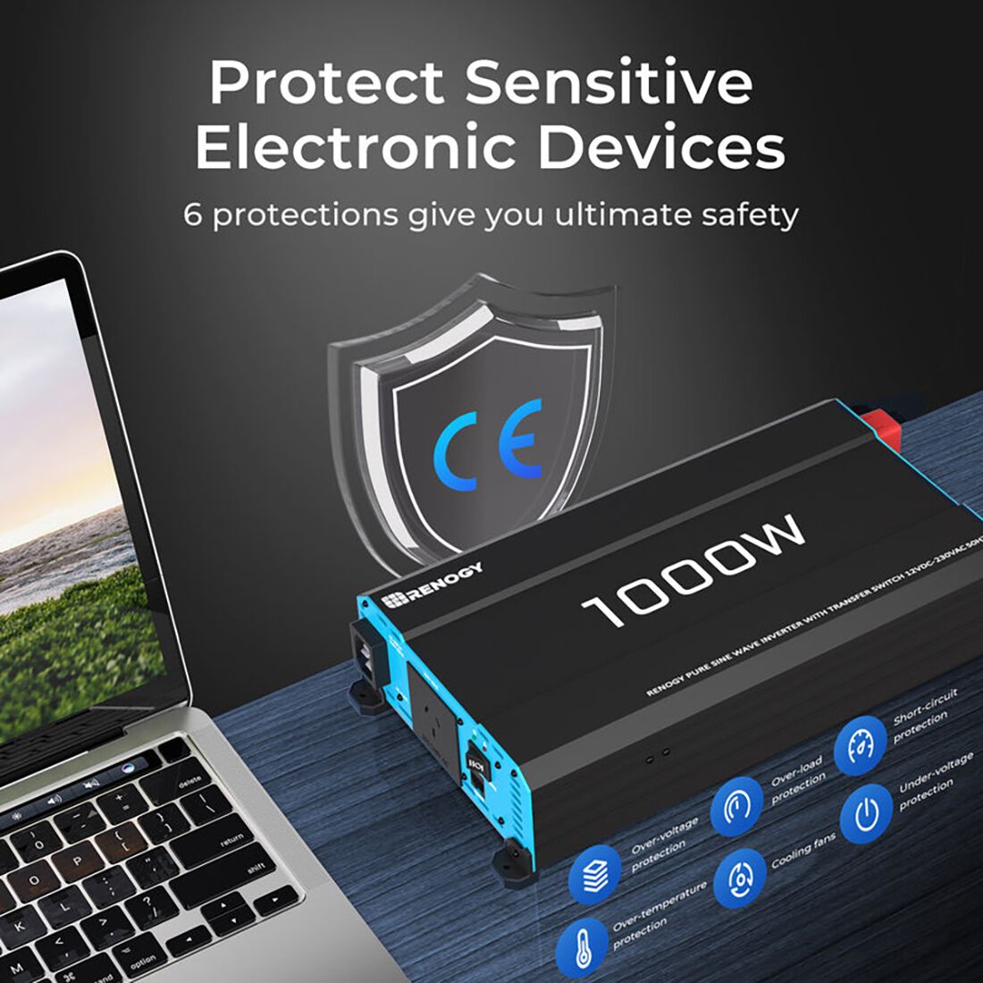 Renogy 1000W Pure Sine Wave Inverter With AC Transfer, , scanz_hi-res