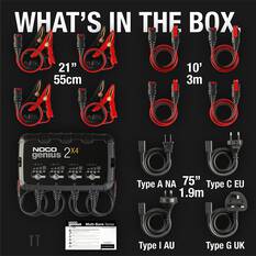 NOCO Genius 2X4 Smart Battery Charger 6V/12V 4-Bank 8 Amp, , scanz_hi-res