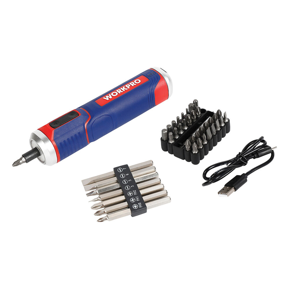 Workpro 3.6V Screwdriver Kit 3.6V LiIon 41 Piece Supercheap Auto New