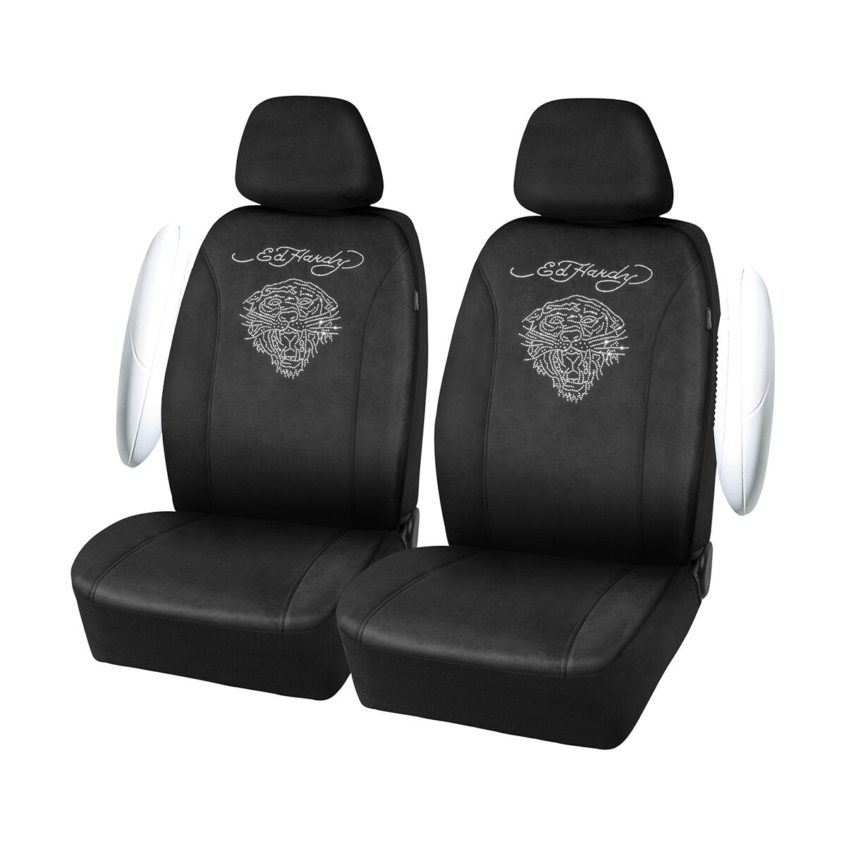 Ed Hardy Tiger Bling Seat Cover - Velvet/Black 30SAB, , scanz_hi-res