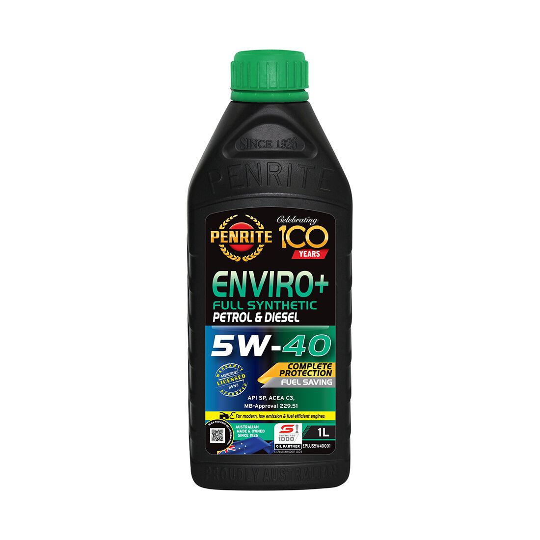 Penrite Enviro+ Engine Oil - 5W-40 1 Litre, , scanz_hi-res