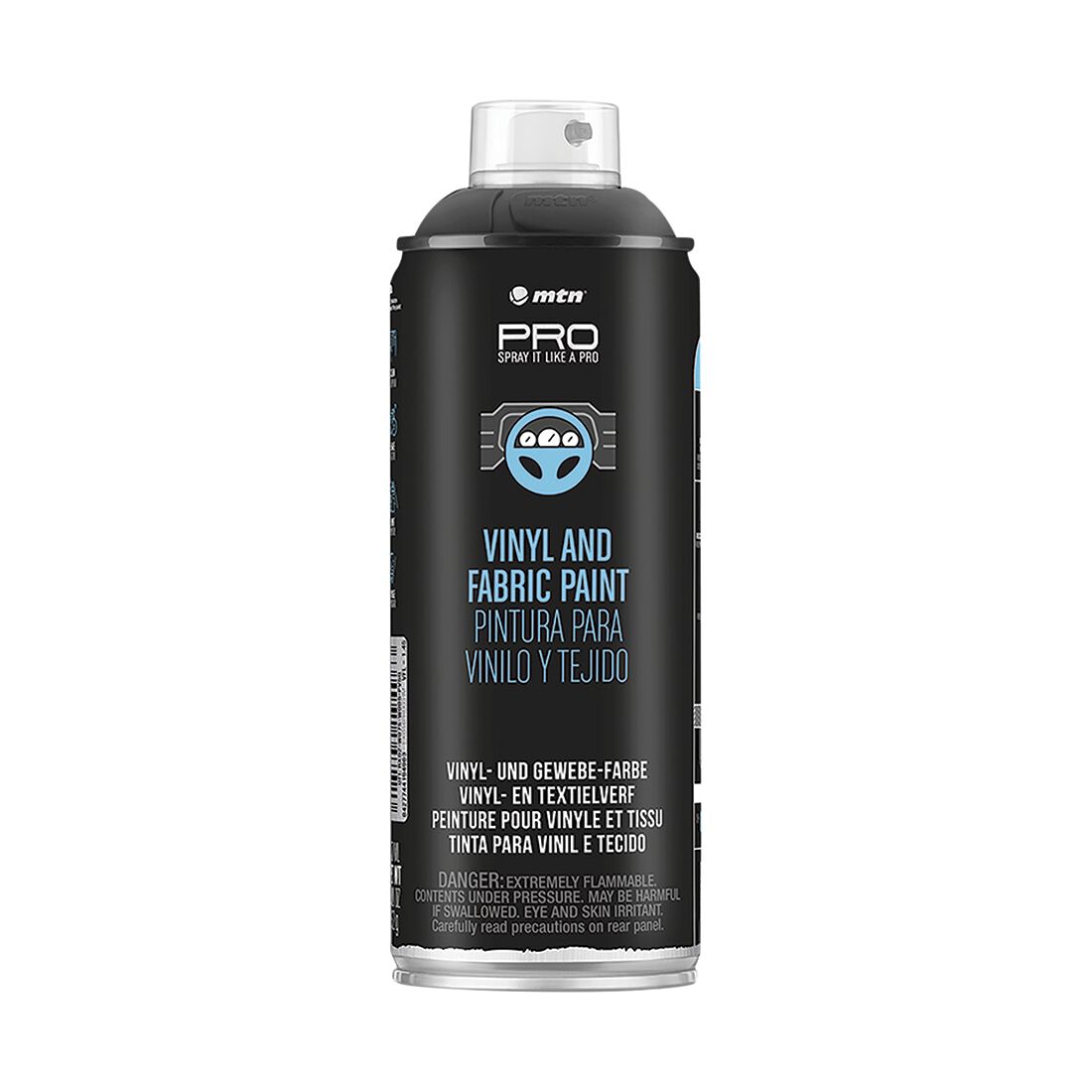 MTN PRO Vinyl &amp; Fabric Paint Black 400ml Spray Paint, , scanz_hi-res