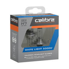 Calibre White Light 5000K Headlight Globes - H7, 12V 55W, CA5000H7, , scanz_hi-res
