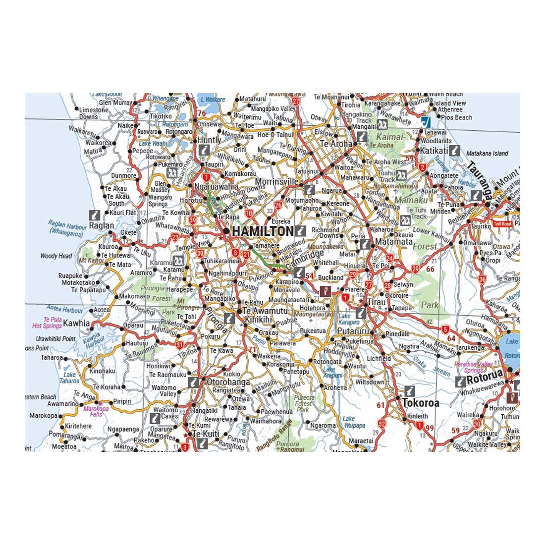 HEMA North Island New Zealand Map, , scanz_hi-res