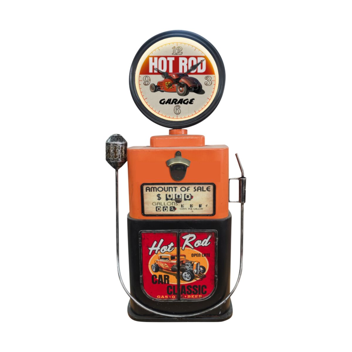 Tin Gas Station Cabinet & Clock, , scanz_hi-res