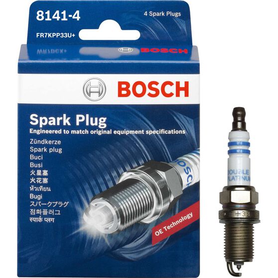 Bosch Double Platinum Spark Plug 8141-4 4 Pack, , scanz_hi-res