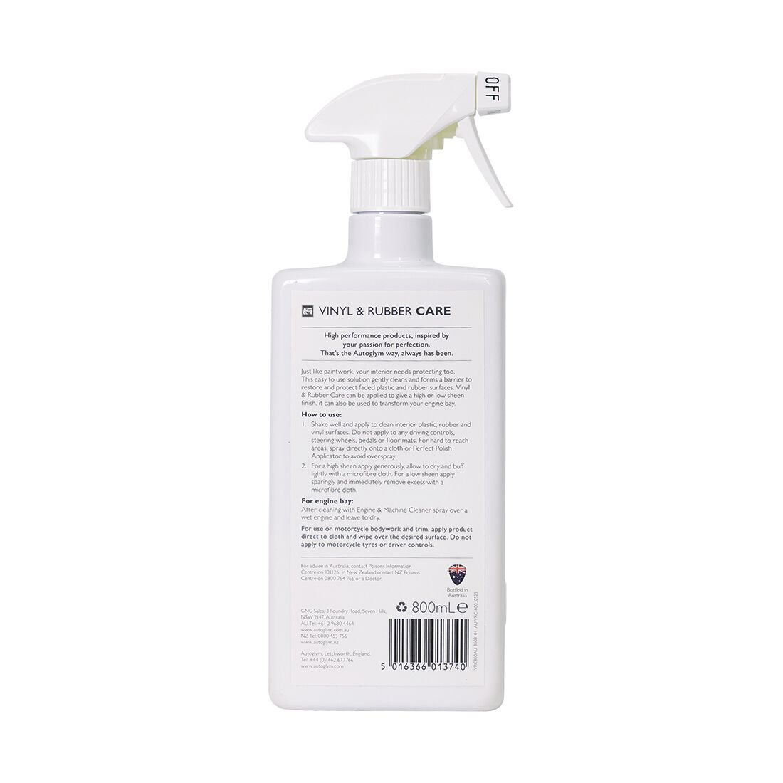 Autoglym Vinyl & Rubber Care 800mL, , scanz_hi-res