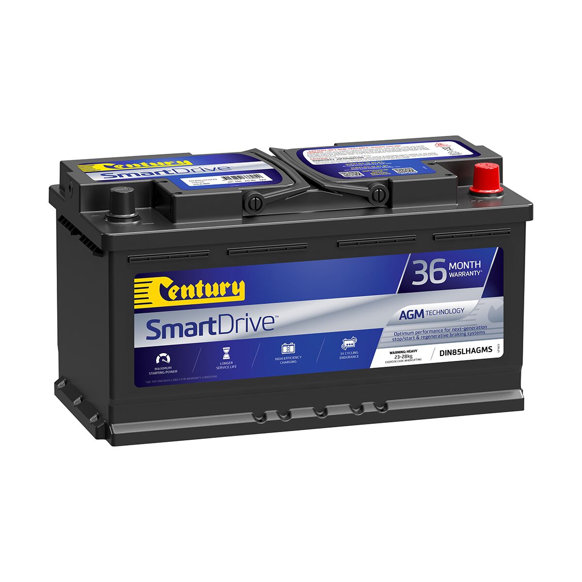 Century SmartDrive DIN85LHAGMS Car Battery ISS Stop/Start AGM, Maintenance Free, 900CCA, , scanz_hi-res