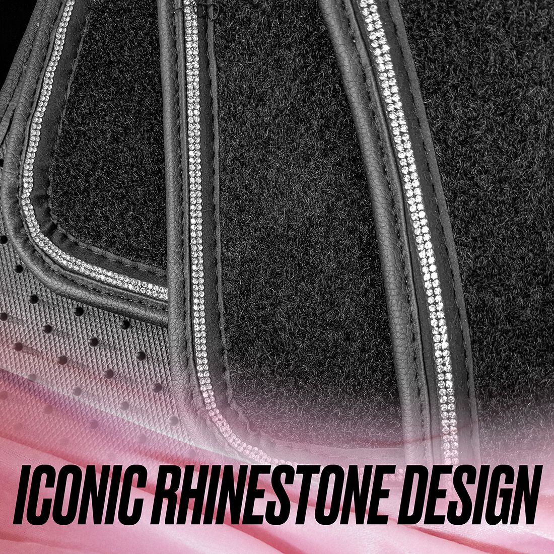 Juicy Couture 4 Piece OG Big Bling Carpet Floor Mats - Black, , scanz_hi-res